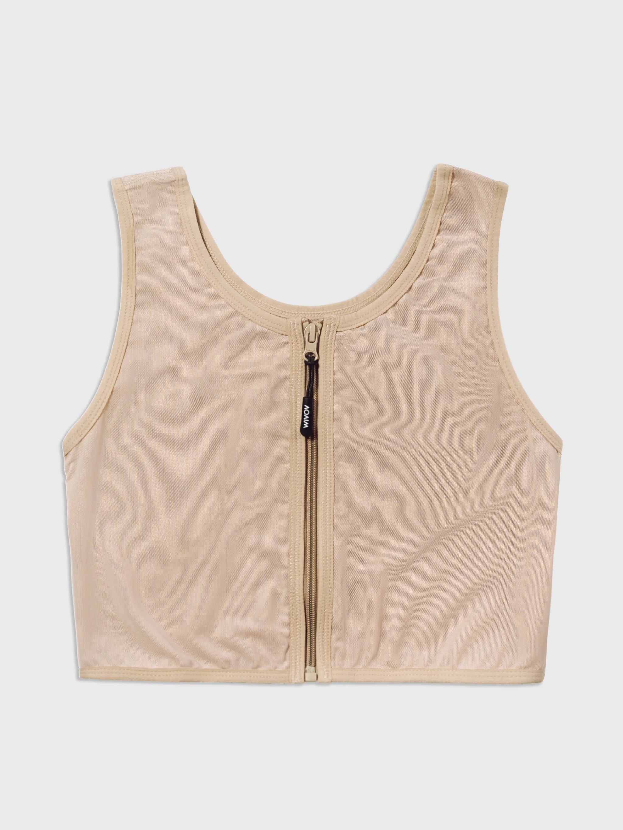 トップス BINDER NECK SWEAT High-Stretch CB19 Chest Binder With Front Zip | Eco-Friendly