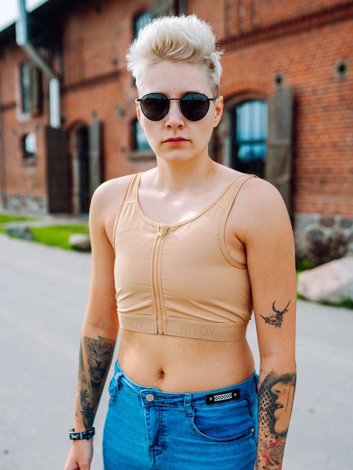 AGIL Chest Binder CB02 - High Compression, Front Zip Design AGIL Chest Binder CB02 - High Compression, Front Zip Design